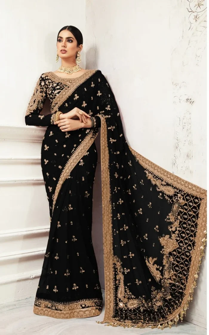 Maria B MC-027 Saree (Black) - Image 1