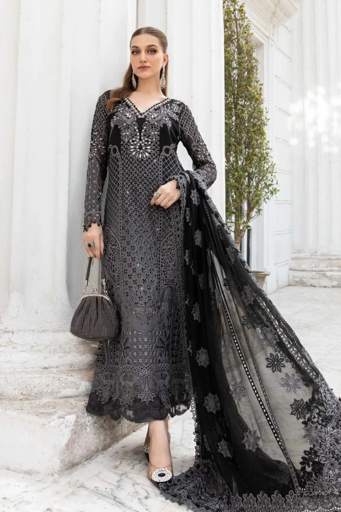 Embroidered Chiffon Suit - MPC-24-101 - Image 1