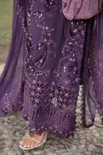 Embroidered Chiffon Suit - Image 4