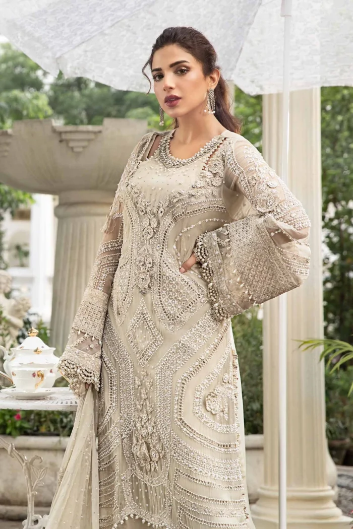 Embroidered Chiffon Suit - Image 1