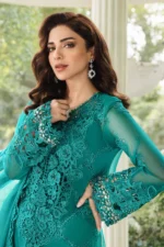 Embroidered Chiffon Suit - Image 3
