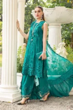 Embroidered Chiffon Suit - Image 4